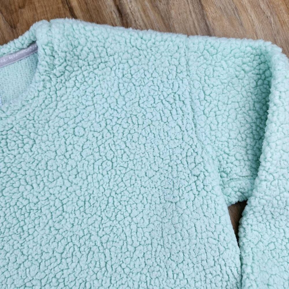 ☔️🔺️Muk Luks Mint Green Fleece Sweater Large - Picture 4 of 7